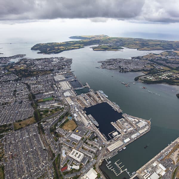 Aerial view of Devonport Royal Dockyard